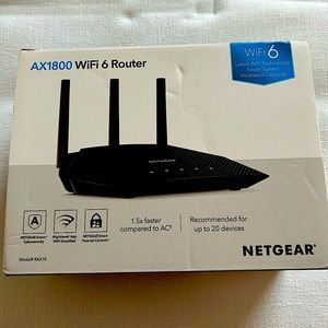 NETGEAR-A 1800 WiFi 6 Router, 1.8 Gbps (RAX10)